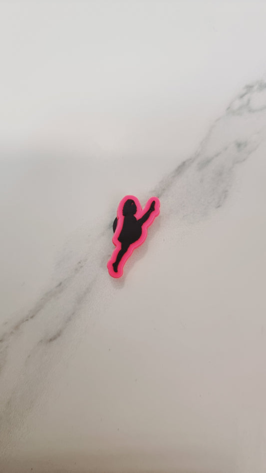 Irish Dancer Kick Up Pink Croc Charm – Irish Dance Croc Charm or Accessory by ReelCharmDesigns