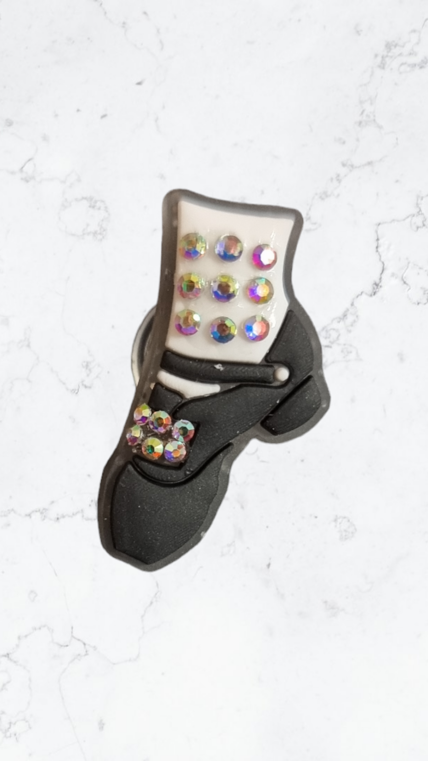 Glitter Heavy Shoe Irish Dance Croc Charm with AB Crystals – Irish Dance Croc Charm or Accessory by ReelCharmDesigns